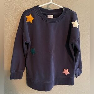 Hanna Andersson Navy Sweatshirt with Colorful Stars